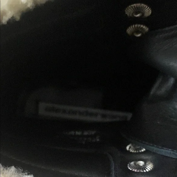Alexander Wang; Leather Boots, black, Size 7 1/2, Excellent Condition